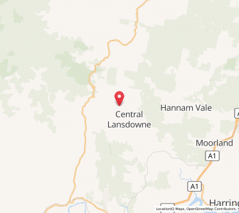 Map of Upper Lansdowne, New South Wales