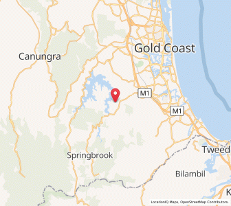 Map of Upper Mudgeeraba, Queensland