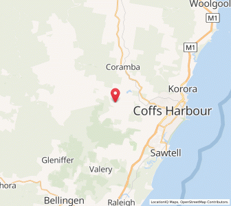 Map of Upper Orara, New South Wales