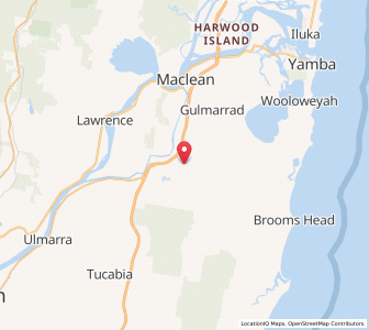 Map of Upper Shark Creek, New South Wales