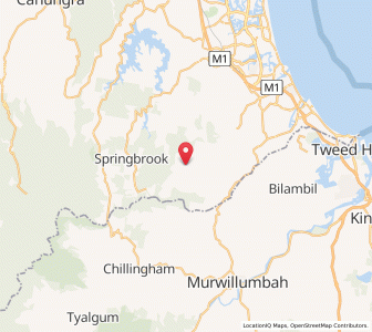 Map of Upper Tallebudgera, Queensland