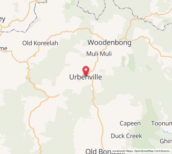Map of Urbenville, New South Wales