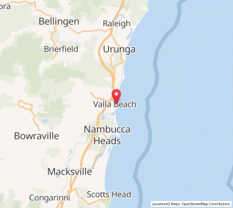 Map of Valla Beach, New South Wales