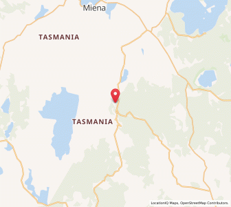 Map of Waddamana, TasmaniaTasmania