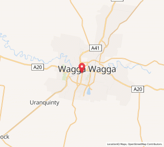 Map of Wagga Wagga, New South Wales