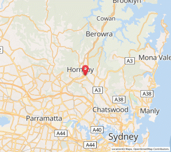 Map of Wahroonga, New South Wales