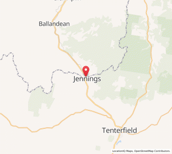 Map of Wallangarra, Queensland
