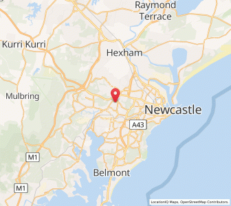 Map of Wallsend, New South Wales