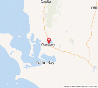 Map of Wangary, South Australia