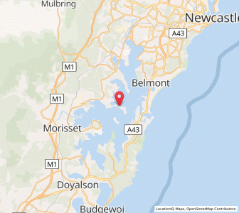 Map of Wangi Wangi, New South Wales