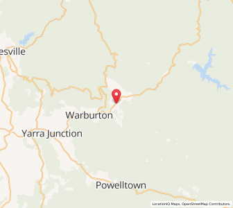 Map of Warburton East, VictoriaVictoria