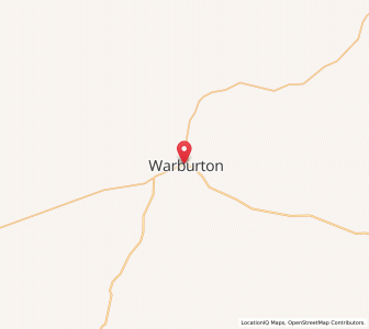 Map of Warburton, Western Australia