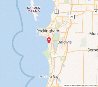 Map of Warnbro, Western Australia