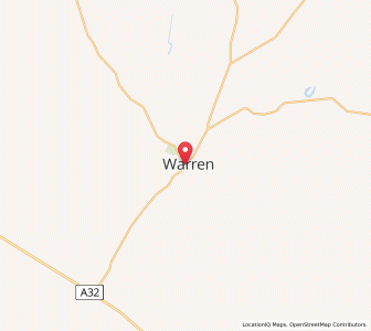 Map of Warren, New South Wales
