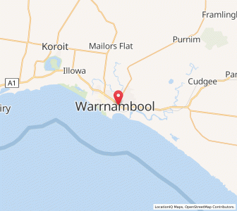 Map of Warrnambool, VictoriaVictoria