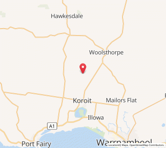 Map of Warrong, VictoriaVictoria