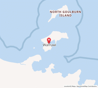 Map of Warruwi, Northern Territory
