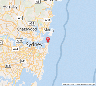 Map of Watsons Bay, New South Wales