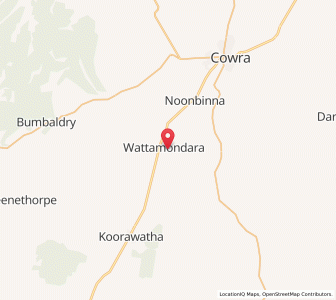 Map of Wattamondara, New South Wales