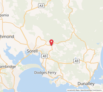 Map of Wattle Hill, TasmaniaTasmania