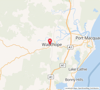 Map of Wauchope, New South Wales