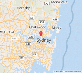Map of Waverton, New South Wales