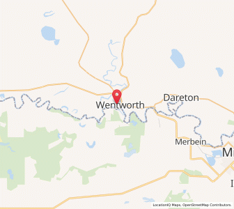 Map of Wentworth, New South Wales