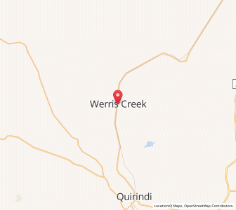 Map of Werris Creek, New South Wales