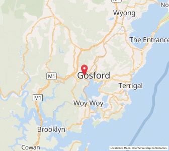 Map of West Gosford, New South Wales