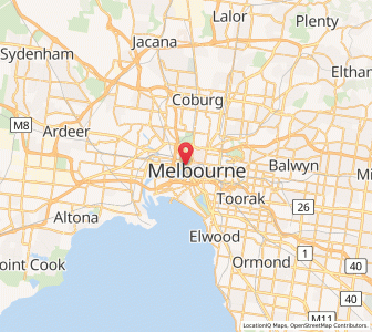 Map of West Melbourne, VictoriaVictoria