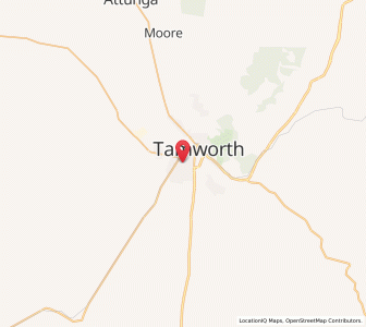 Map of West Tamworth, New South Wales