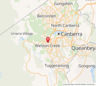 Map of Weston Creek, Australian Capital Territory
