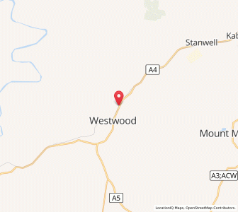 Map of Westwood, Queensland