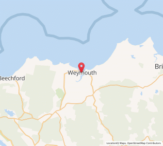 Map of Weymouth, TasmaniaTasmania