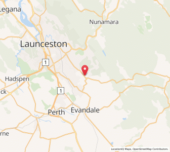 Map of White Hills, TasmaniaTasmania