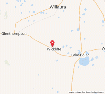Map of Wickliffe, VictoriaVictoria