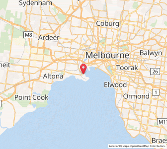 Map of Williamstown, VictoriaVictoria