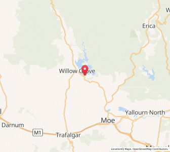 Map of Willow Grove, VictoriaVictoria