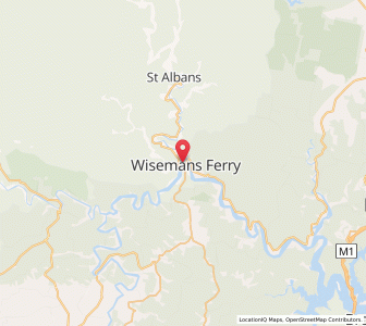 Map of Wisemans Ferry, New South Wales