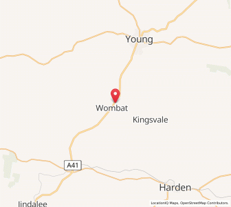 Map of Wombat, New South Wales
