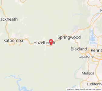 Map of Woodford, New South Wales