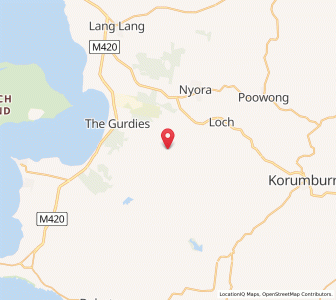 Map of Woodleigh, VictoriaVictoria