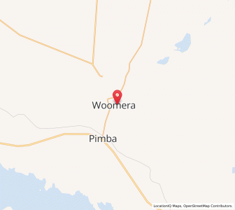 Map of Woomera, South Australia