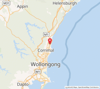 Map of Woonona, New South Wales