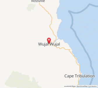 Map of Wujal Wujal, Queensland