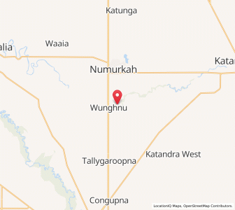 Map of Wunghnu, VictoriaVictoria