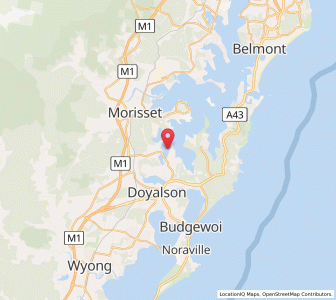 Map of Wyee Point, New South Wales