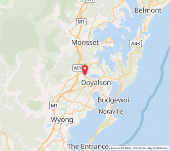 Map of Wyee, New South Wales