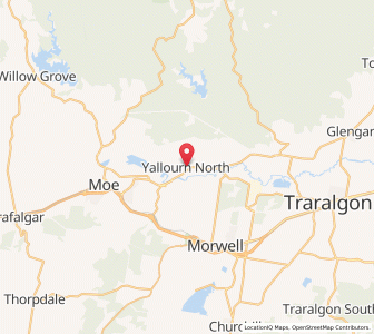 Map of Yallourn North, VictoriaVictoria