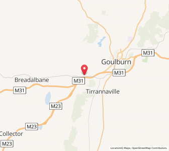 Map of Yarra, New South Wales